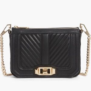 Rebecca Minkoff Black Crossbody Bag with Gold Chain
